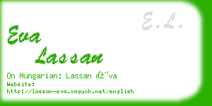 eva lassan business card